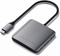 Переходник Satechi Aluminum 4 порта Интерфейс USB-С (Серый космос)