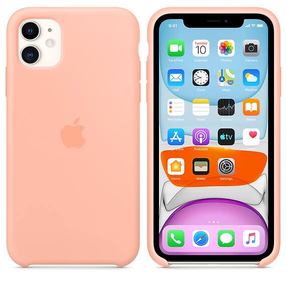 Чехол для Apple iPhone 11 Silicon Case Protect (Розовый грейпфрут)