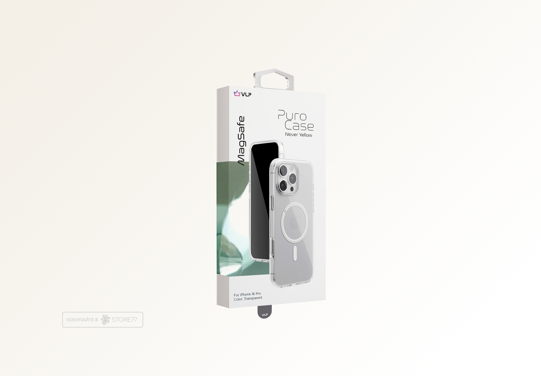 Чехол защитный VLP Puro Case с Magsafe для iPhone 16 Pro Max (Прозрачный)