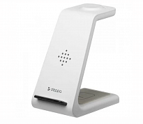 Зарядная станция Deppa 3 в 1 Charging Stand: iPhone, Apple Watch, Airpods, 17,5 Вт (Белая)