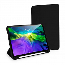 Чехол книжка iPad Air 4 10.9"/Air 11" Gurdini Milano Series (pen slot) (Черный)