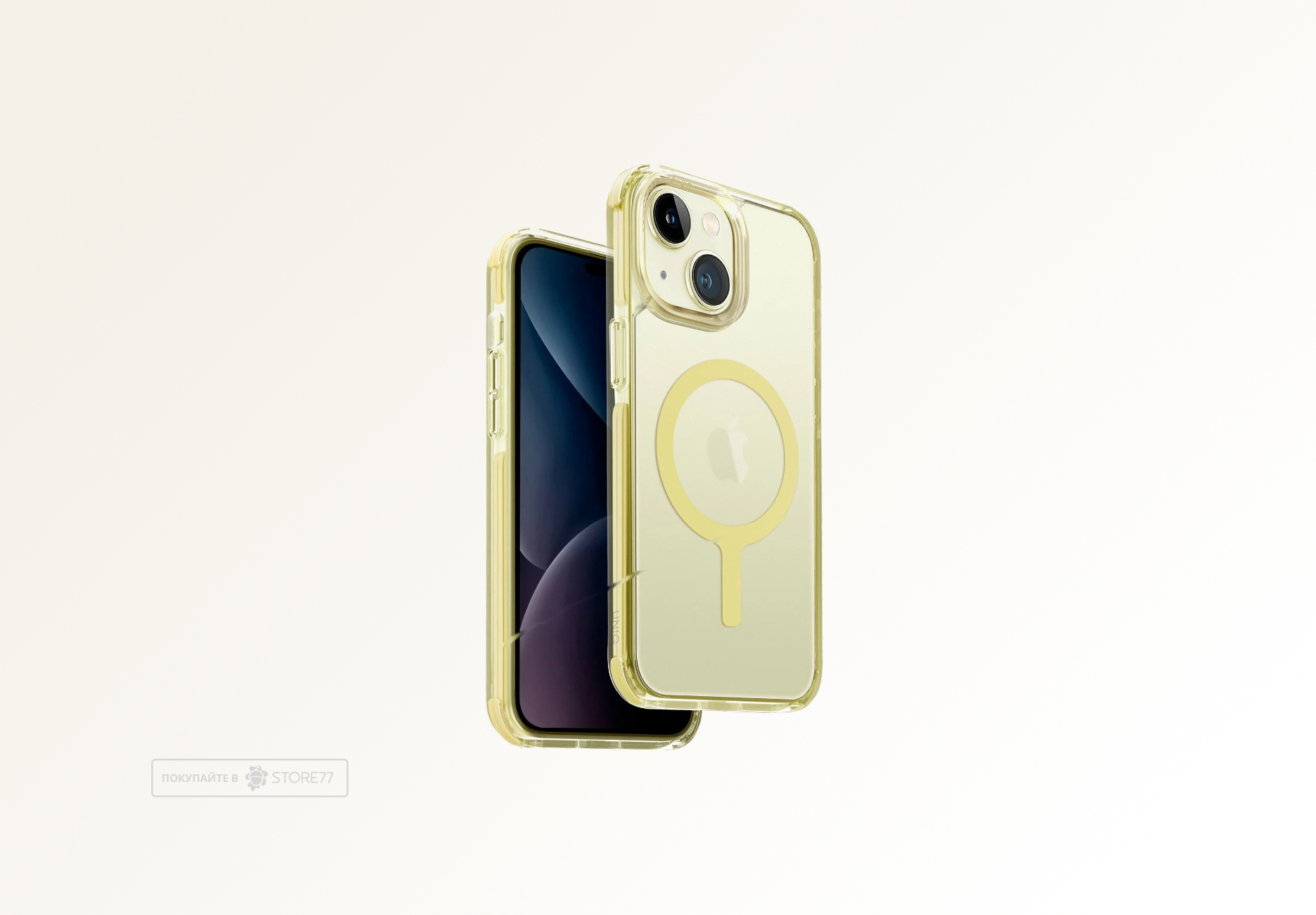 Чехол Uniq для iPhone 15 Combat AF с MagSafe (Желтый)