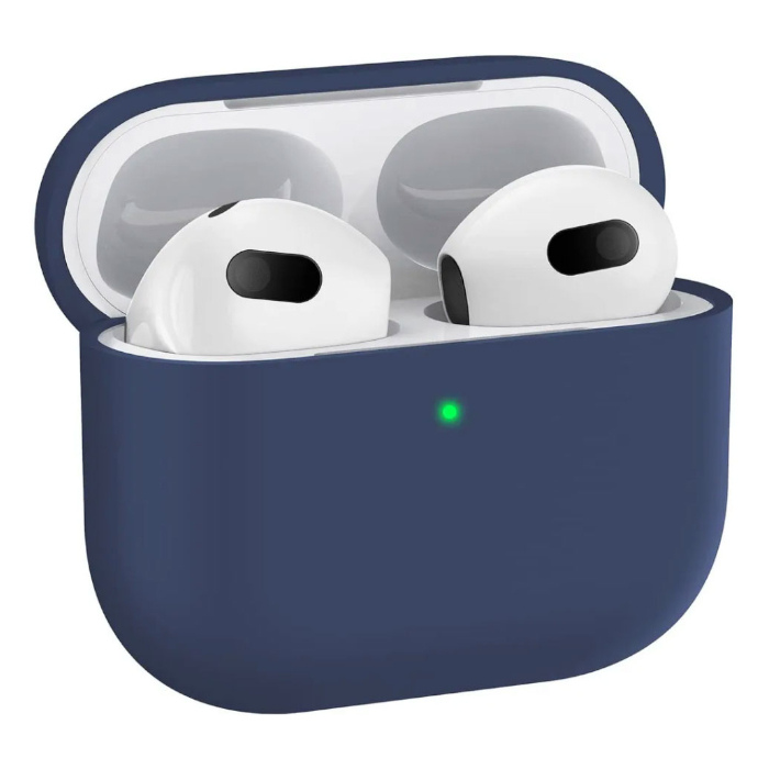 Чехол силиконовый для наушников Apple AirPods 3 (Темно-синий)