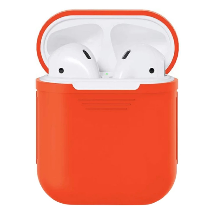 Чехол для Apple AirPods 2 силиконовый (Оранжевый)