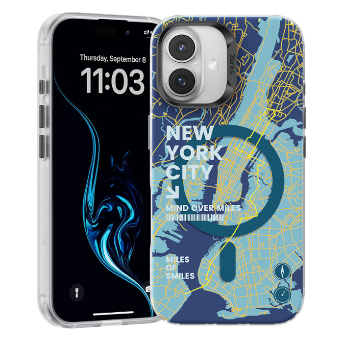 Чехол Benks для iPhone 16 New York с MagSafe